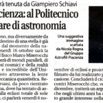 La prima conferenza sulle stelle sara' tenuta da Giampiero Schiavi.