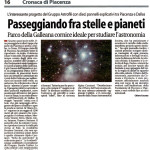 Parco della Galleana cornice ideale per studiare l'astronomia.