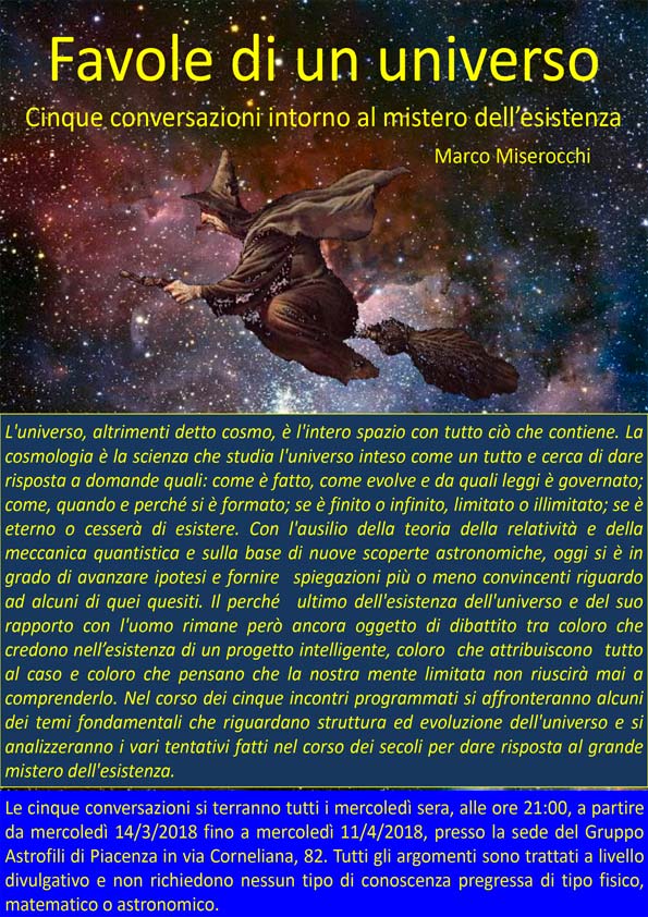 Favole di un universo - Corso di cosmologia