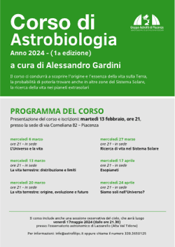 corso Astrobiologia